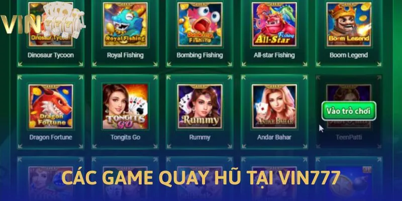 Ảnh minh họa những game quay hũ hot tại Vin777